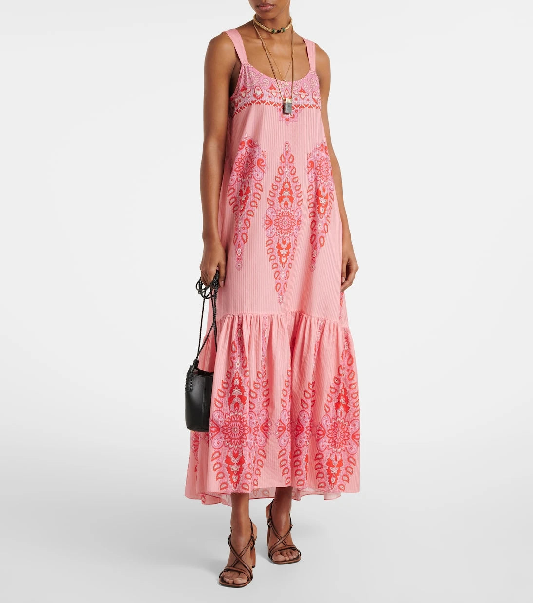 Etro - Printed cotton and silk maxi dress