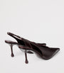Jimmy Choo Burgundy Isa 80 Leather Slingback Pumps