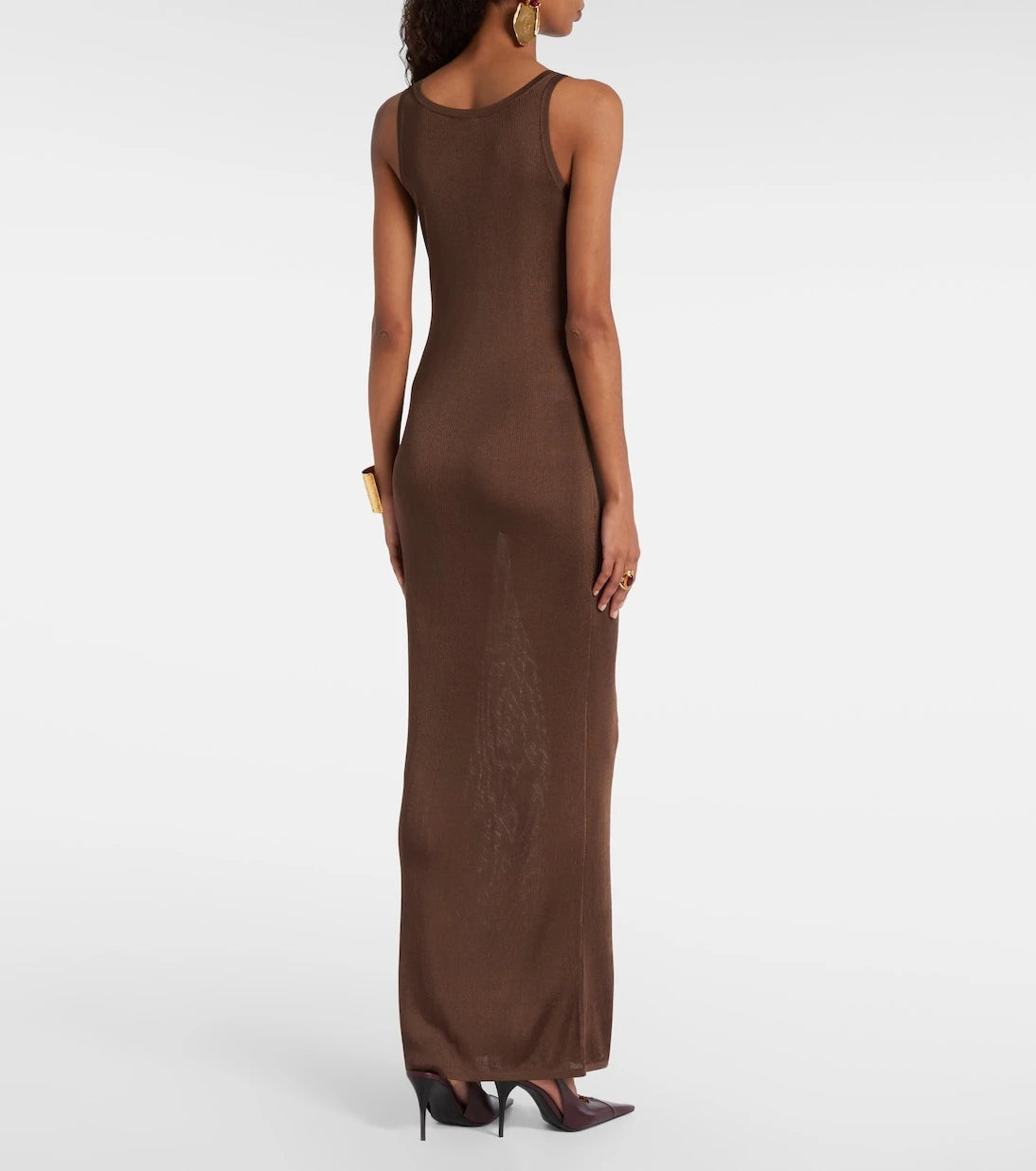 Saint Laurent - Ribbed-knit maxi dress