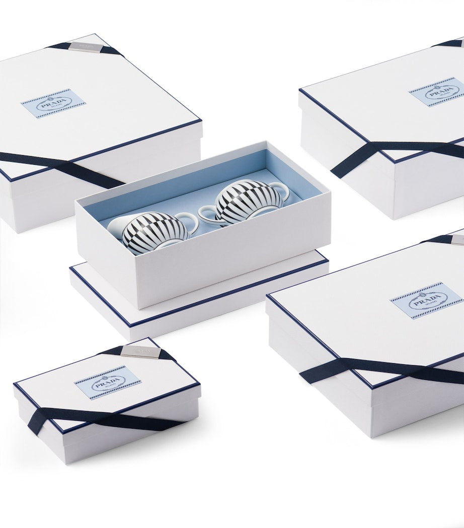 Prada Stripes Creamer Jug and Sugar Pot Set