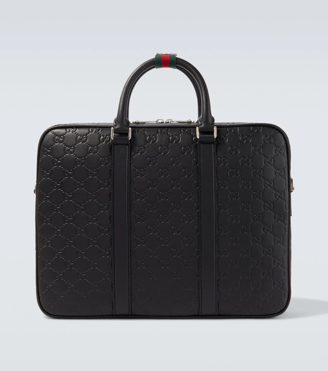 Gucci - GG Emblem debossed leather briefcase