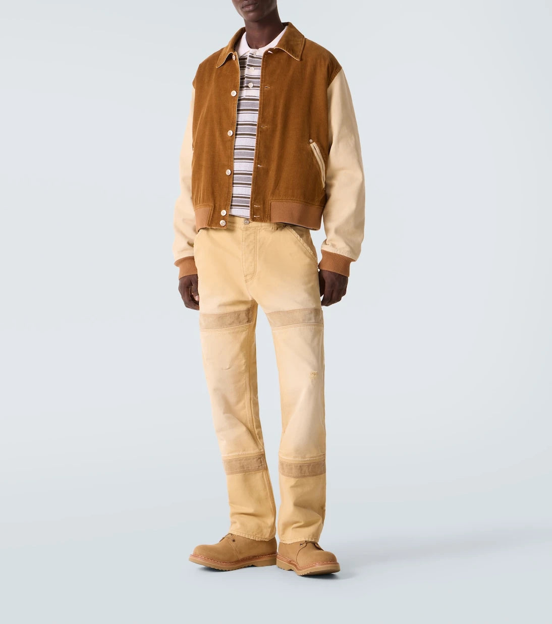 Wales Bonner - Homecoming cotton corduroy varsity jacket