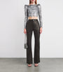 Paco Rabanne Black Leather Trousers