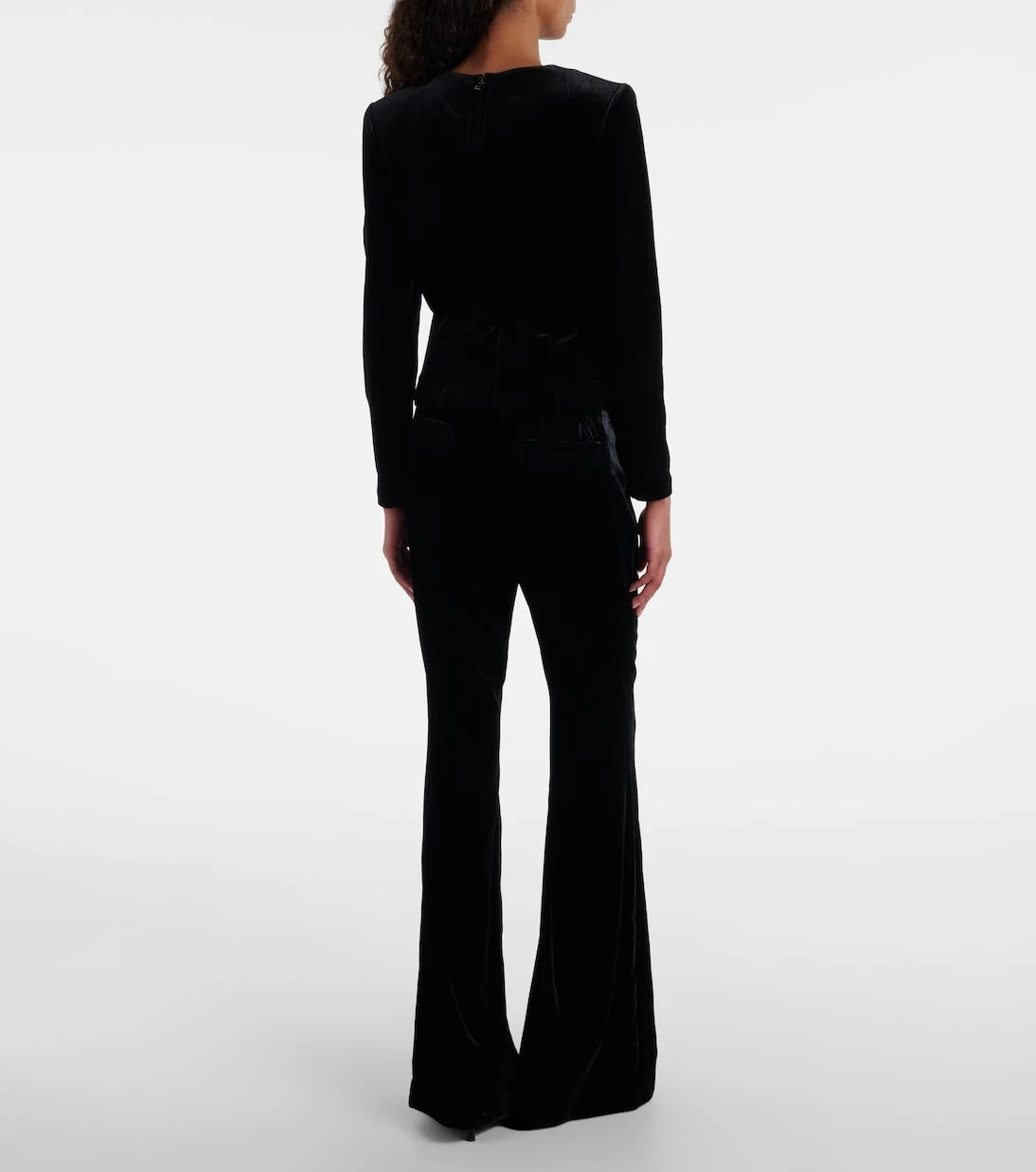 Roland Mouret - Asymmetric embellished velvet top