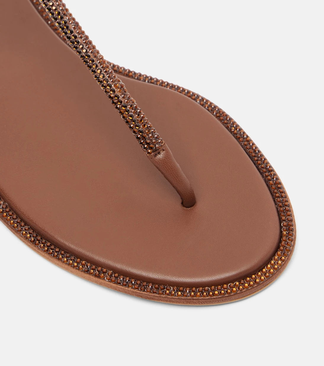 Rene Caovilla - Diana embellished satin thong sandals
