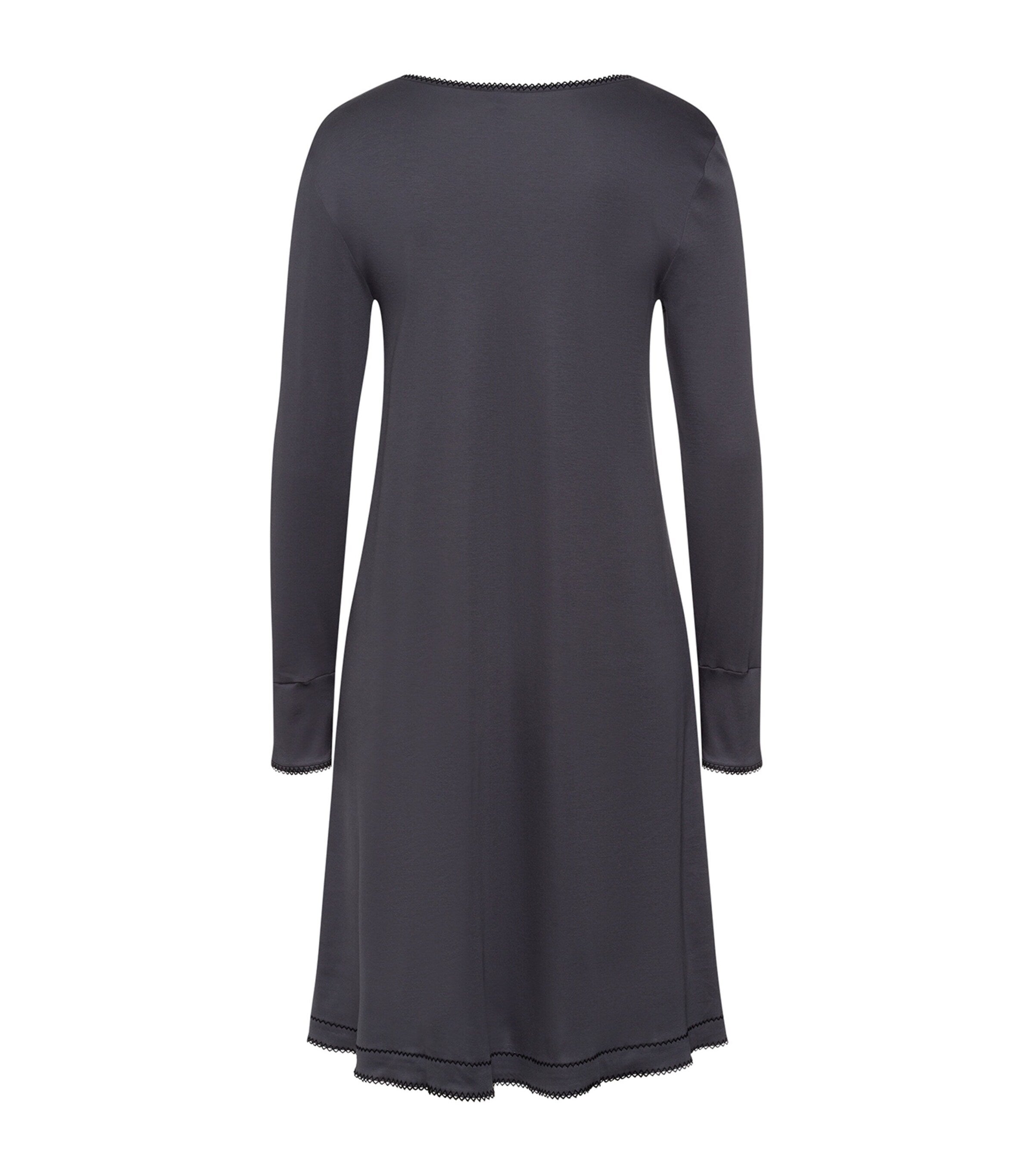 Cotton Long-Sleeve Una Nightdress BLACK PEARL