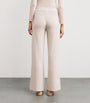 Eleventy Beige Cashmere Wide-Leg Trousers