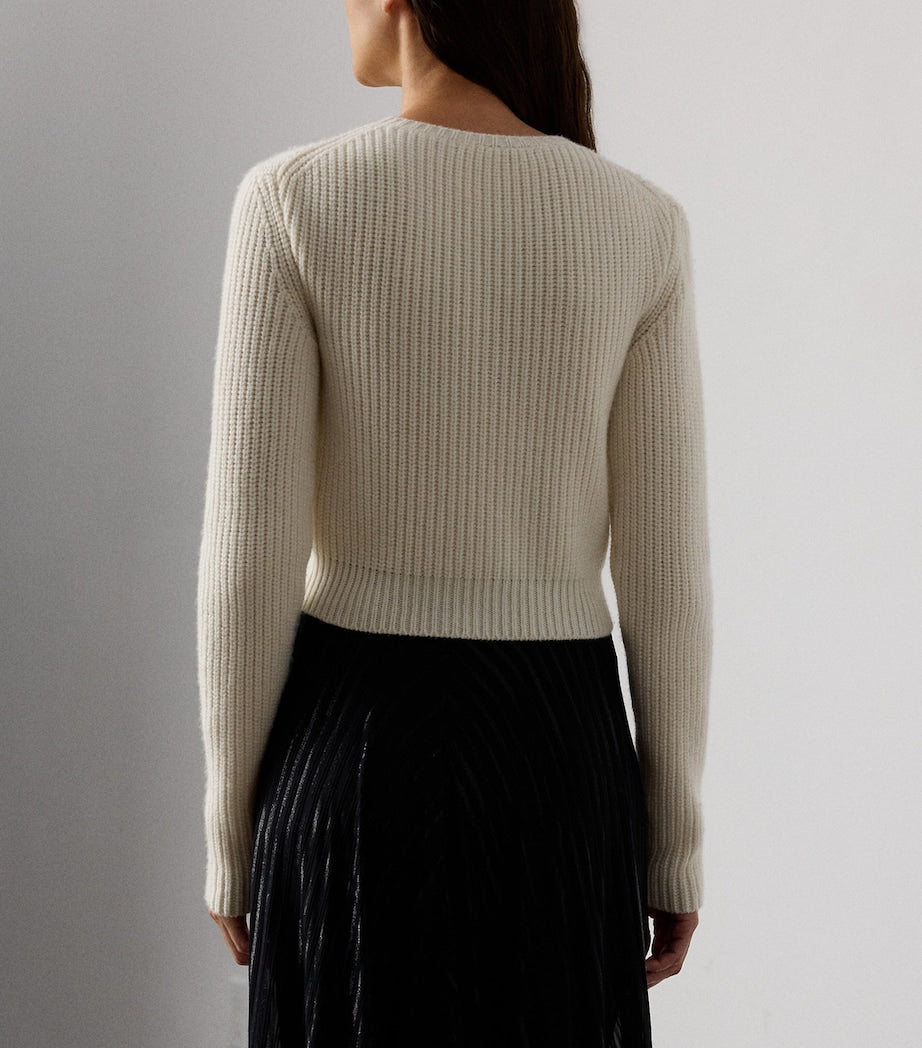 Cashmere Floral Sweater CREAM
