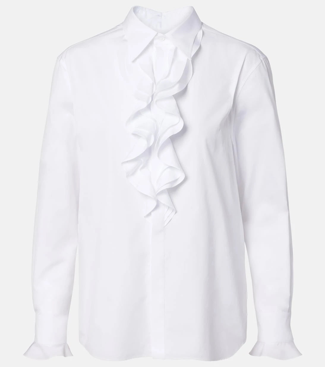 Ralph Lauren Collection - Ruffled cotton poplin shirt