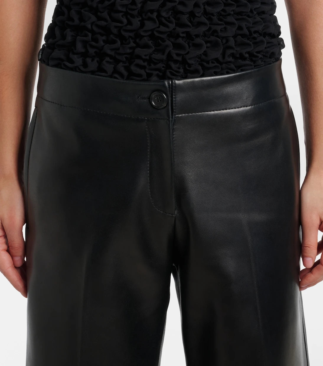 Khaite - Mita leather straight pants
