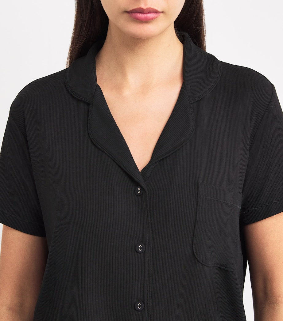 Skims Black Soft Lounge Short Pyjamas