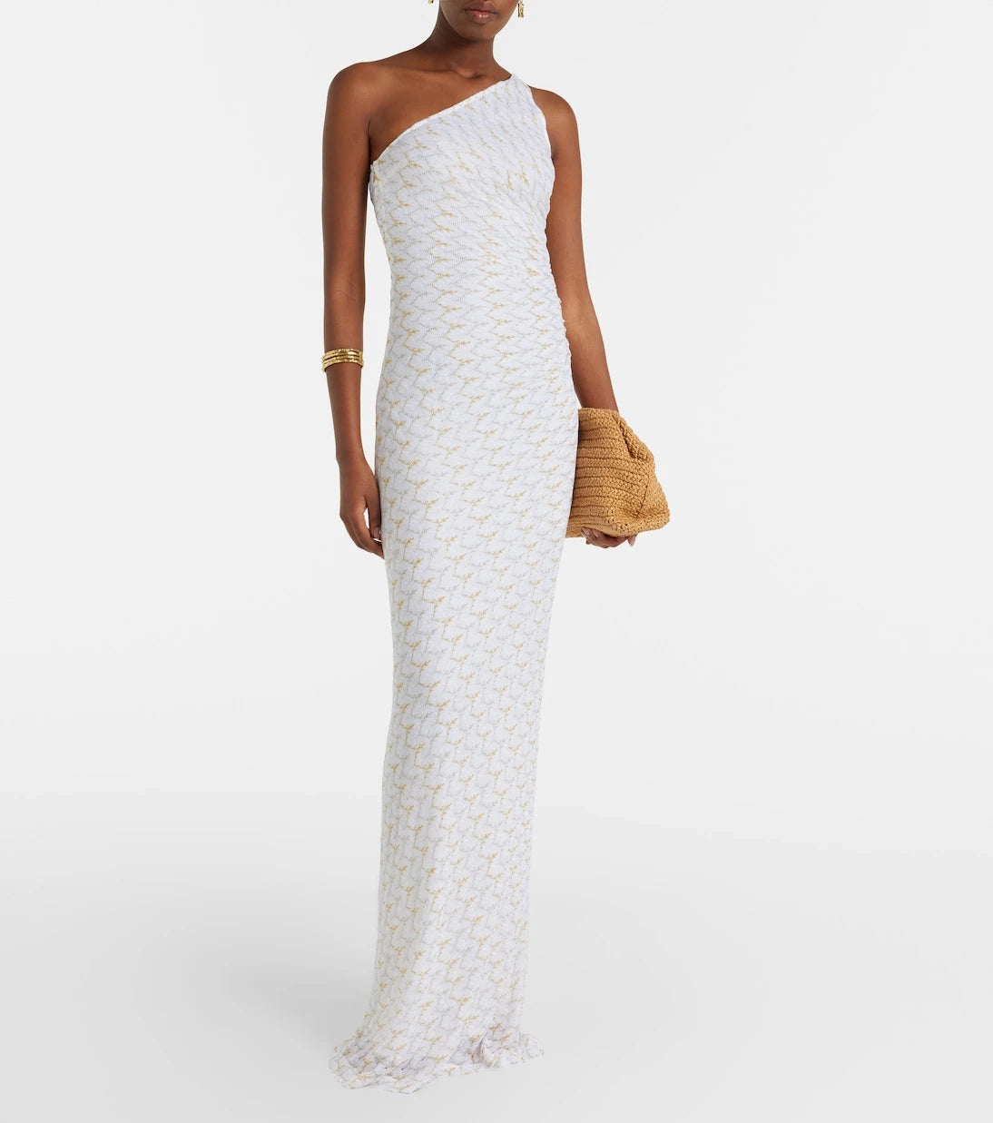 Missoni - Lamé one-shoulder maxi dress