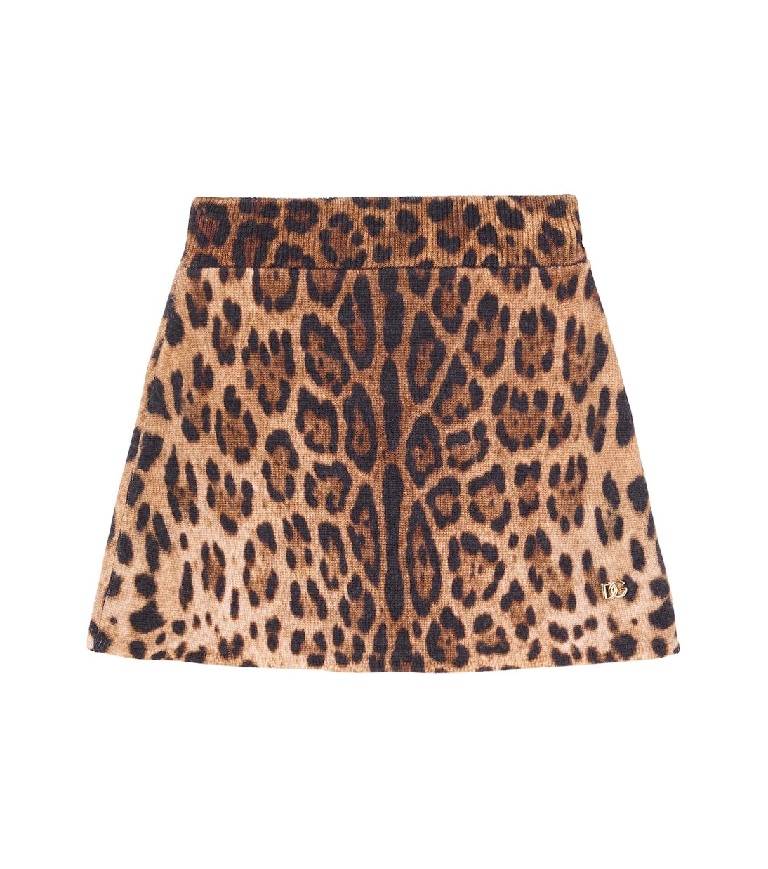 Dolce&Gabbana Kids - Leopard-print virgin wool skirt
