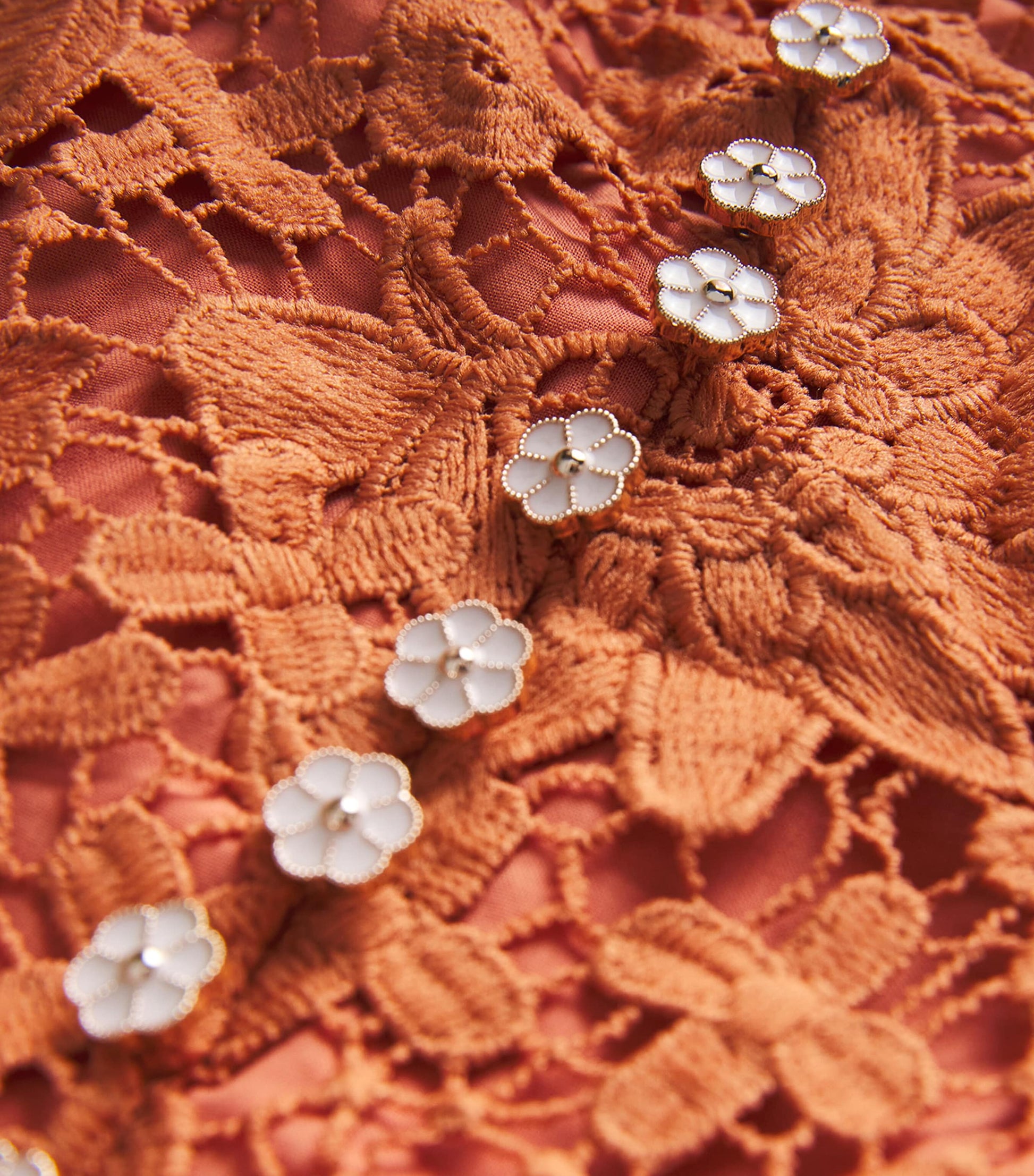 Orange Embroidered Esme Mini Dress (3-16 Years)