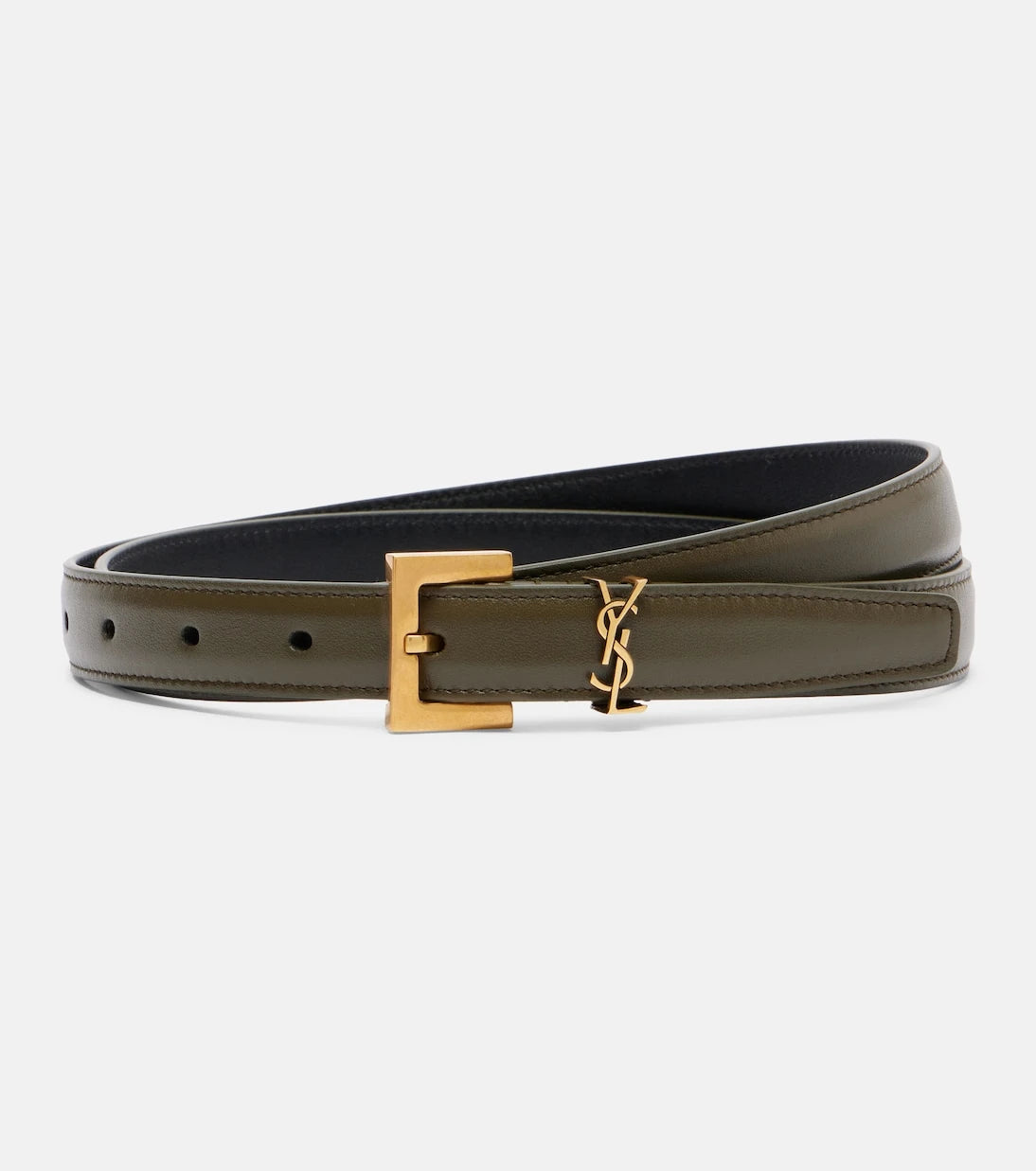 Saint Laurent - Cassandre leather belt