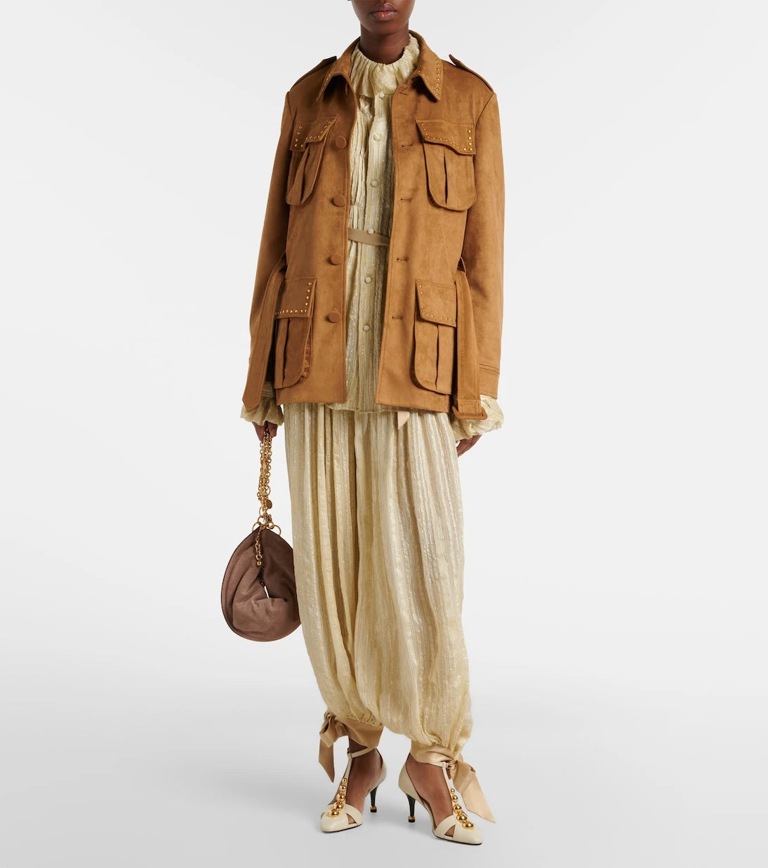 Xu Zhi - Studded belted field jacket
