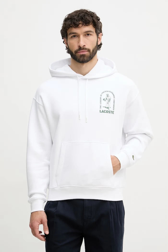Lacoste суичър с качулка мъжки от памук