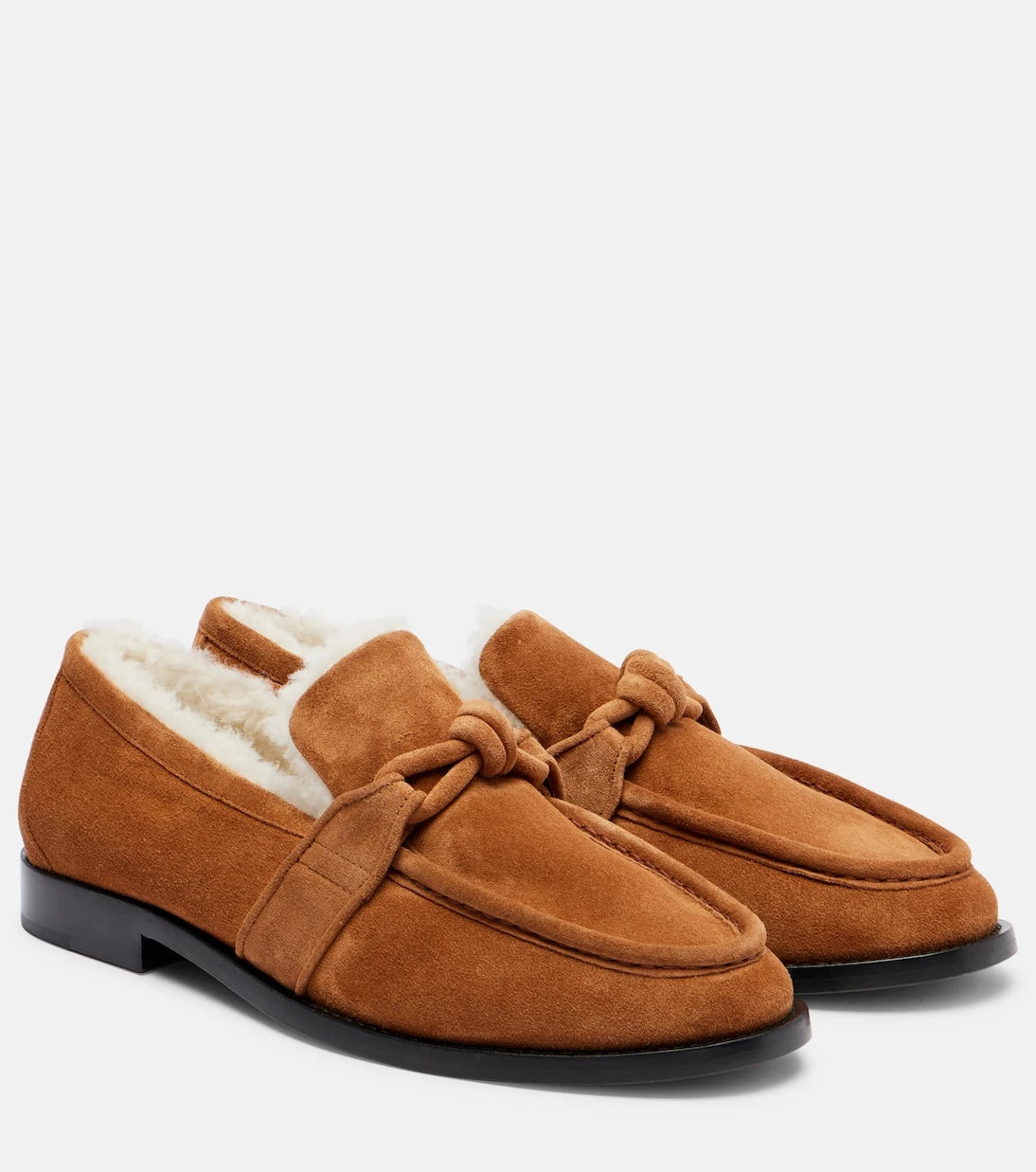 Bottega Veneta - Astaire shearling-lined suede loafers