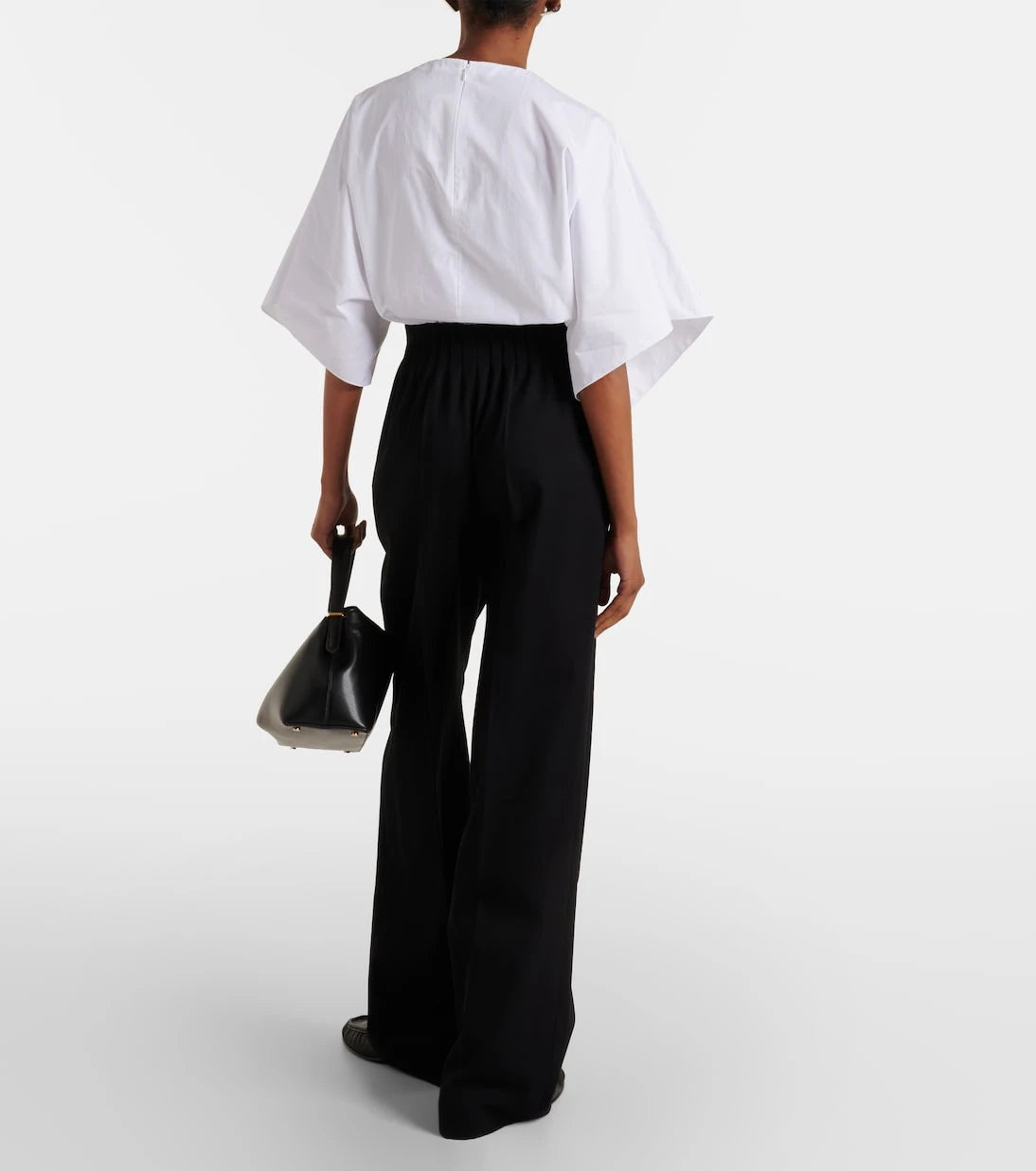 Fforme - Maud cotton and linen wide-leg pants