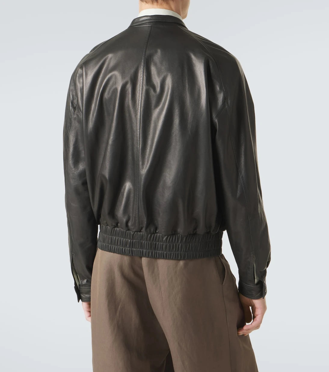 Giorgio Armani - Archivio leather bomber jacket
