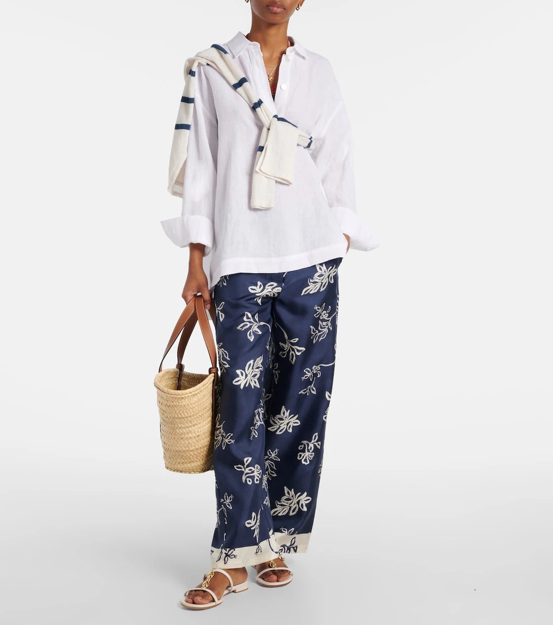 'S Max Mara - Cinzia high-rise silk wide-leg pants
