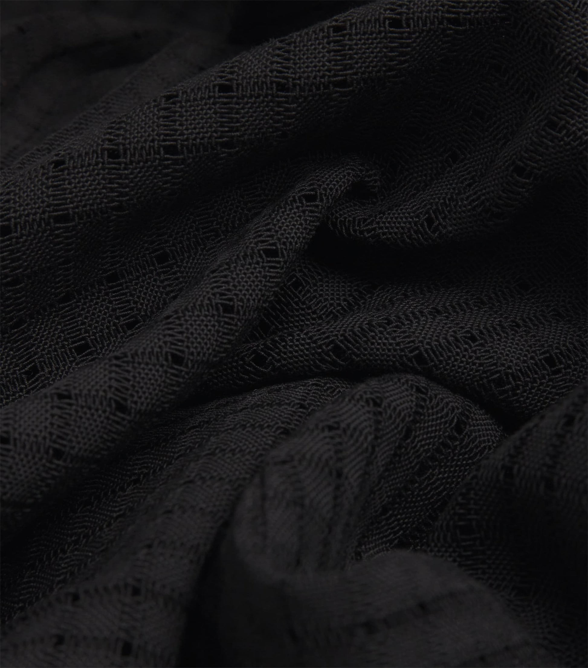 Black Crochet La Scala Trousers