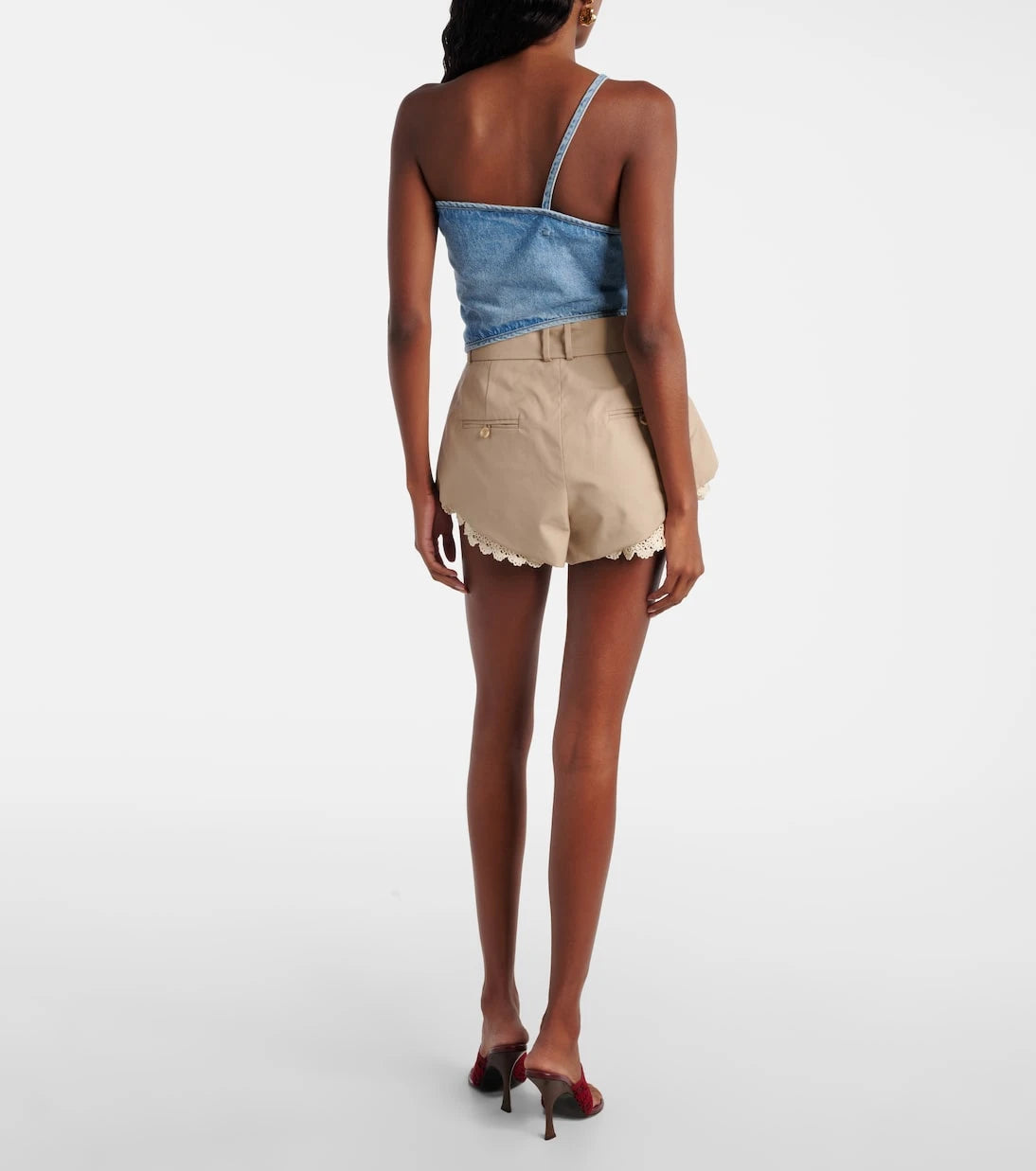 Magda Butrym - Draped one-shoulder denim top