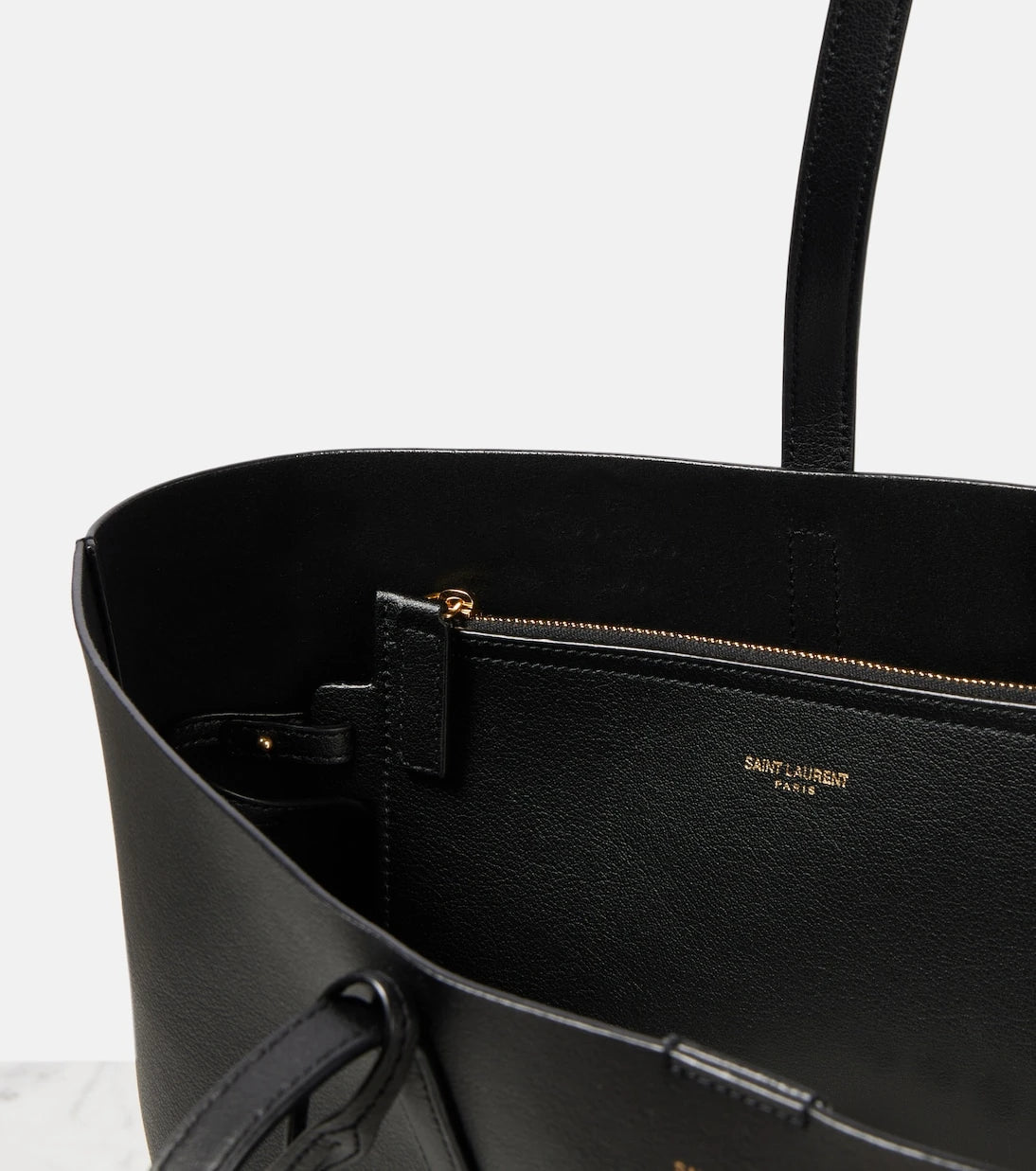 Saint Laurent - Shopping E/W leather tote bag