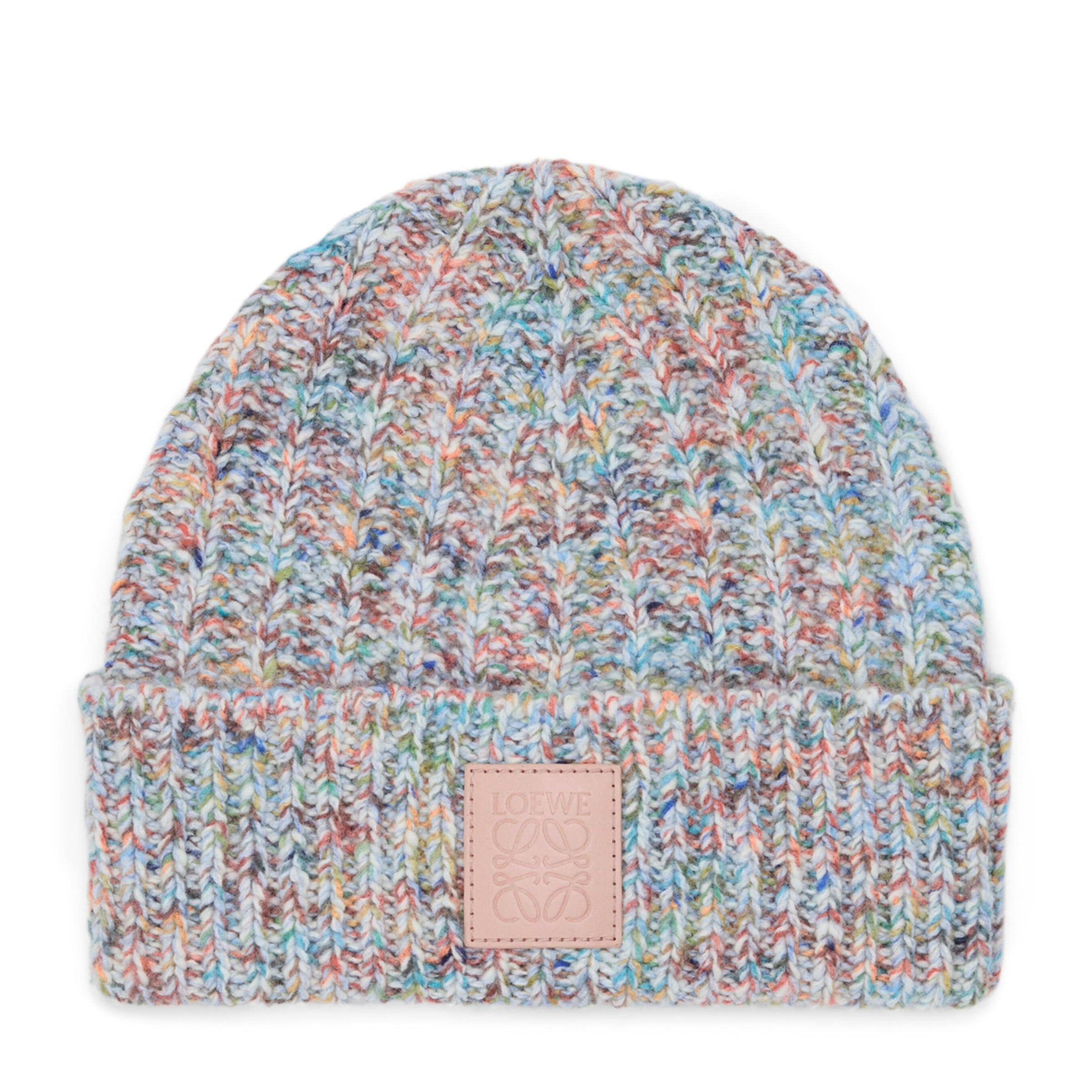 LOEWE Multi Wool-Cashmere-Blend Logo Beanie