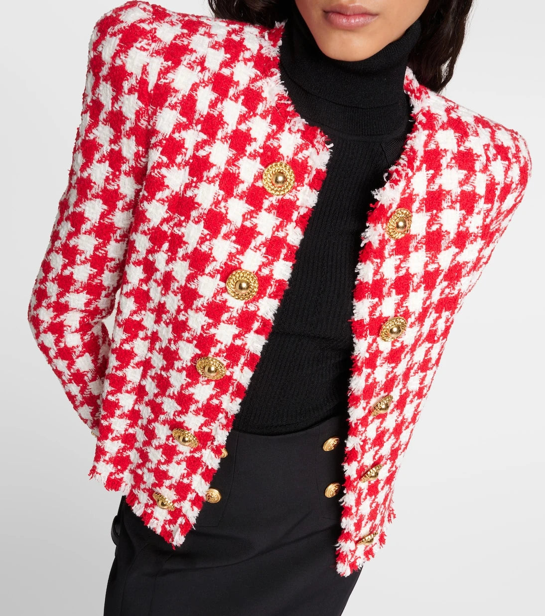 Balmain - Houndstooth tweed jacket