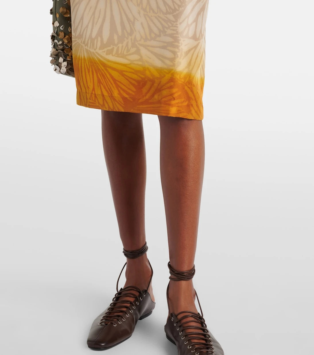 Dries Van Noten - Printed ombré silk slip dress