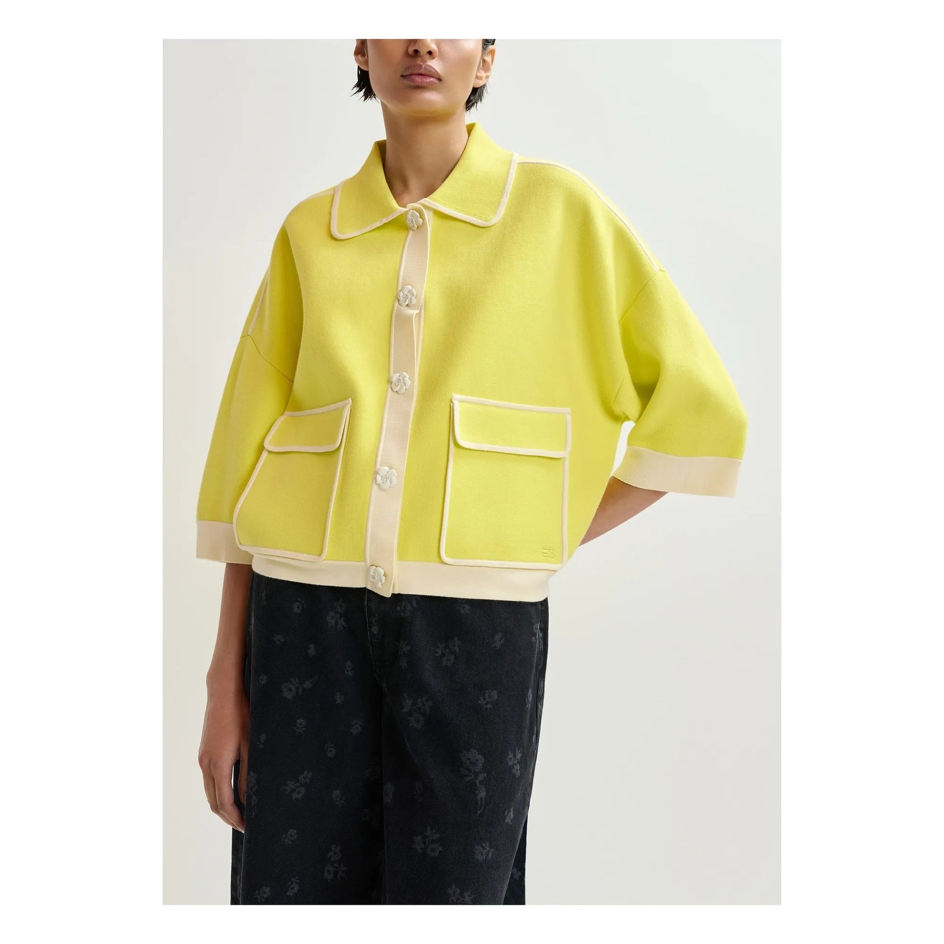 Essentiel Antwerp - Cardigan Jugly | Lemon yellow