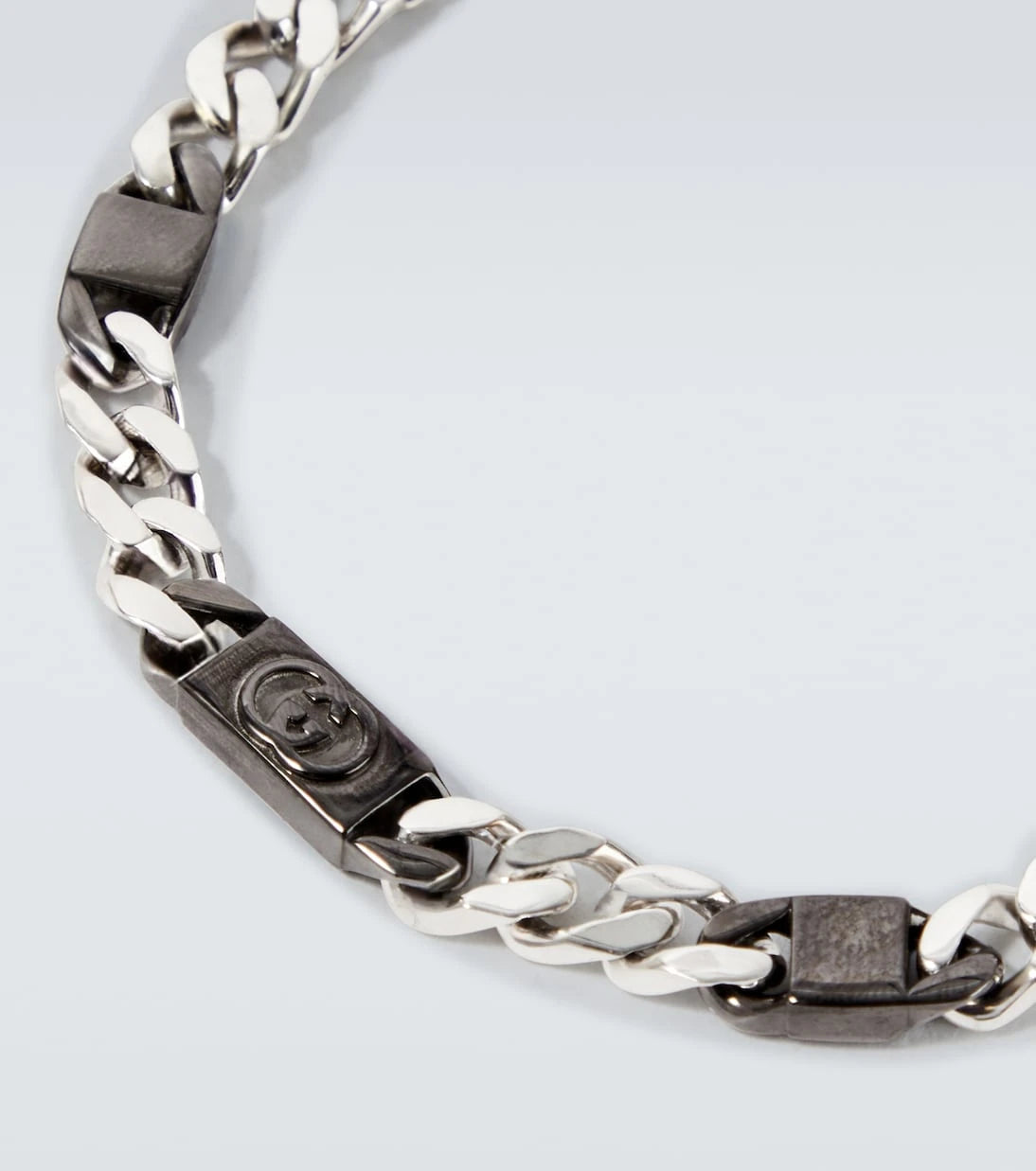 Gucci - Gucci Interlocking sterling silver chain bracelet