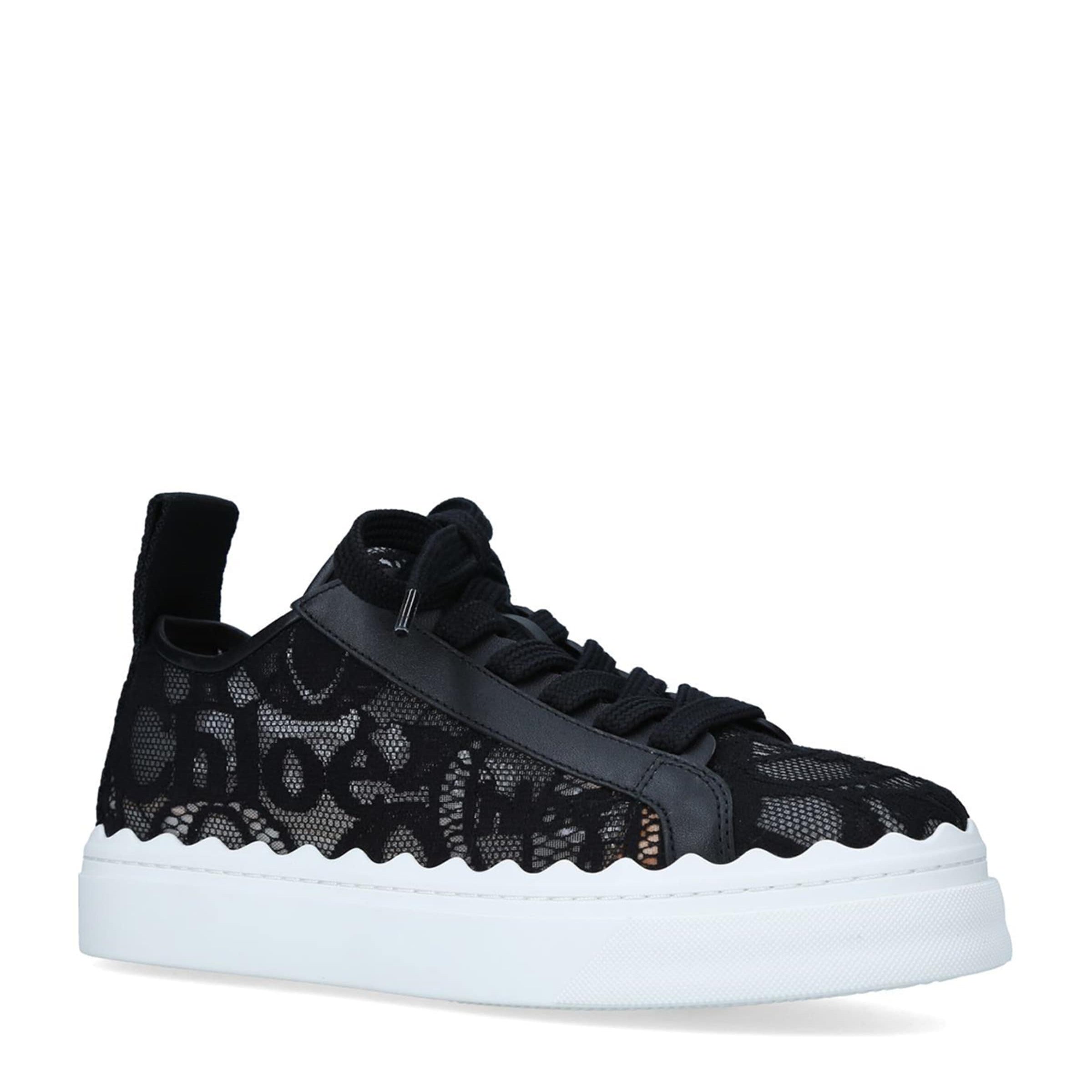 Chloé Black Lace Lauren Sneakers