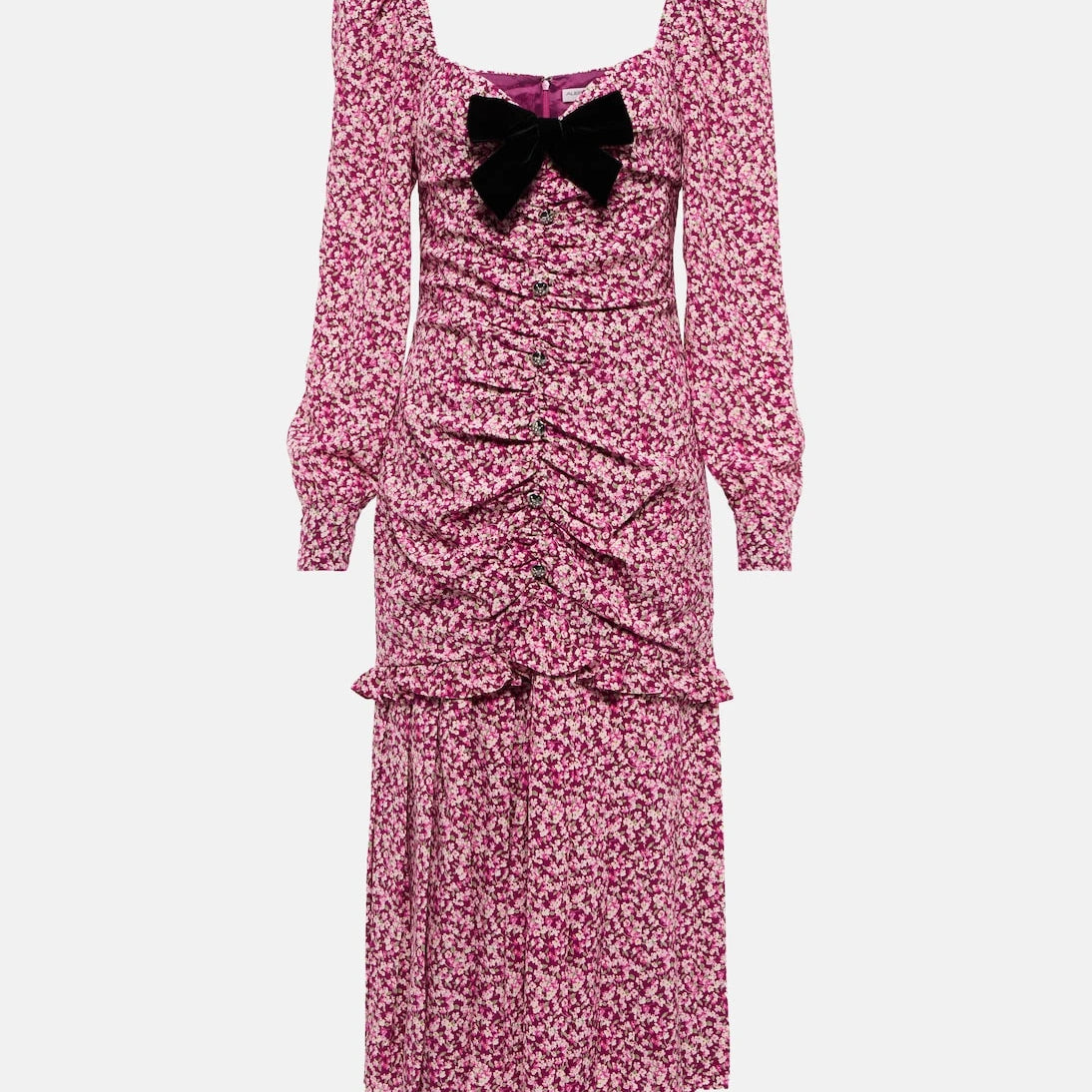 Alessandra Rich - Floral silk midi dress