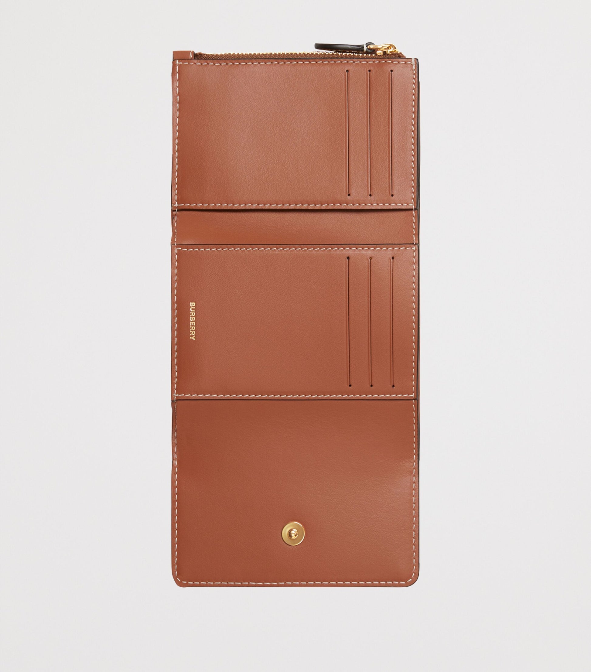 Brown Check Folding Wallet