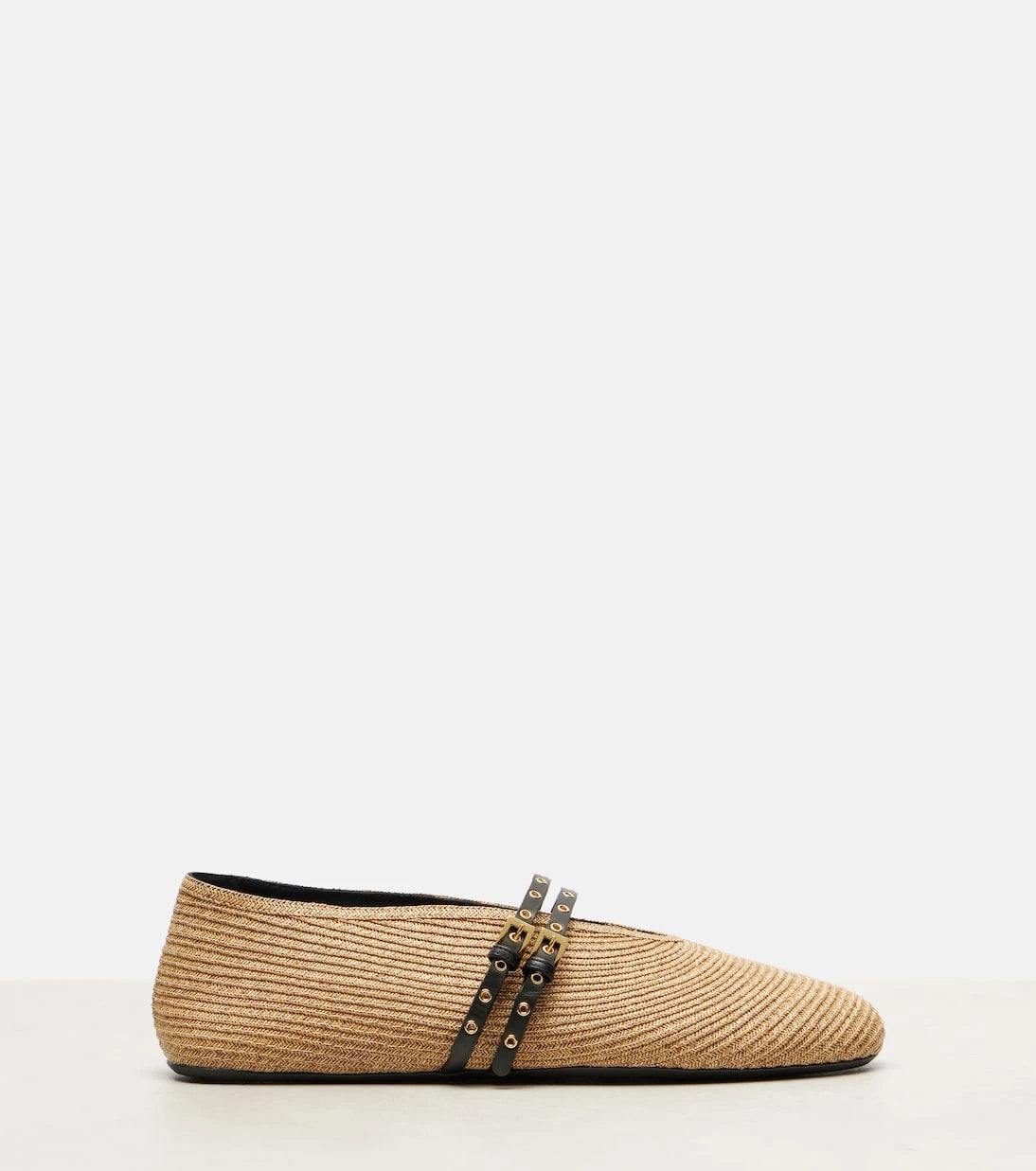 Alaïa - Deri detaylı hasır babetler