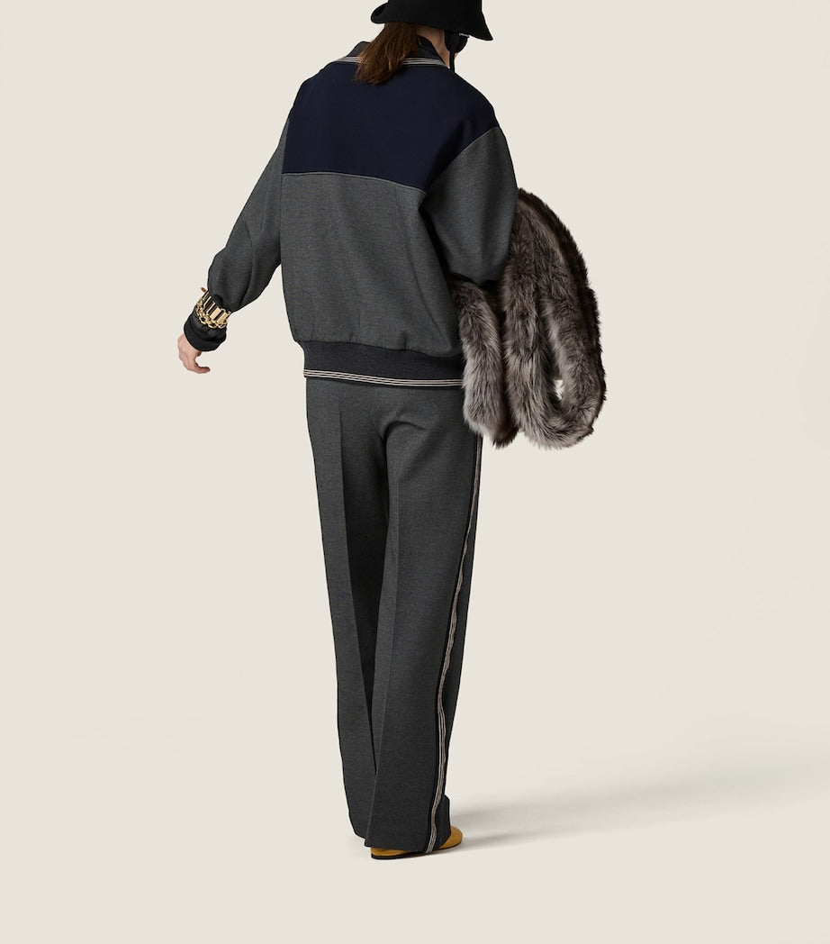 Asymmetric-Zip Polo Sweatshirt