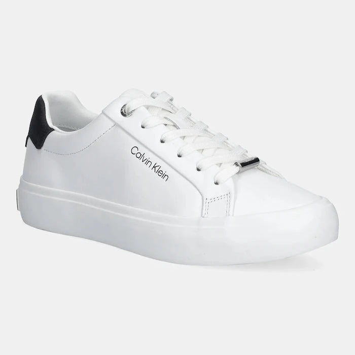 Кожени маратонки Calvin Klein VULC LACE UP LTH/MOIRE BT