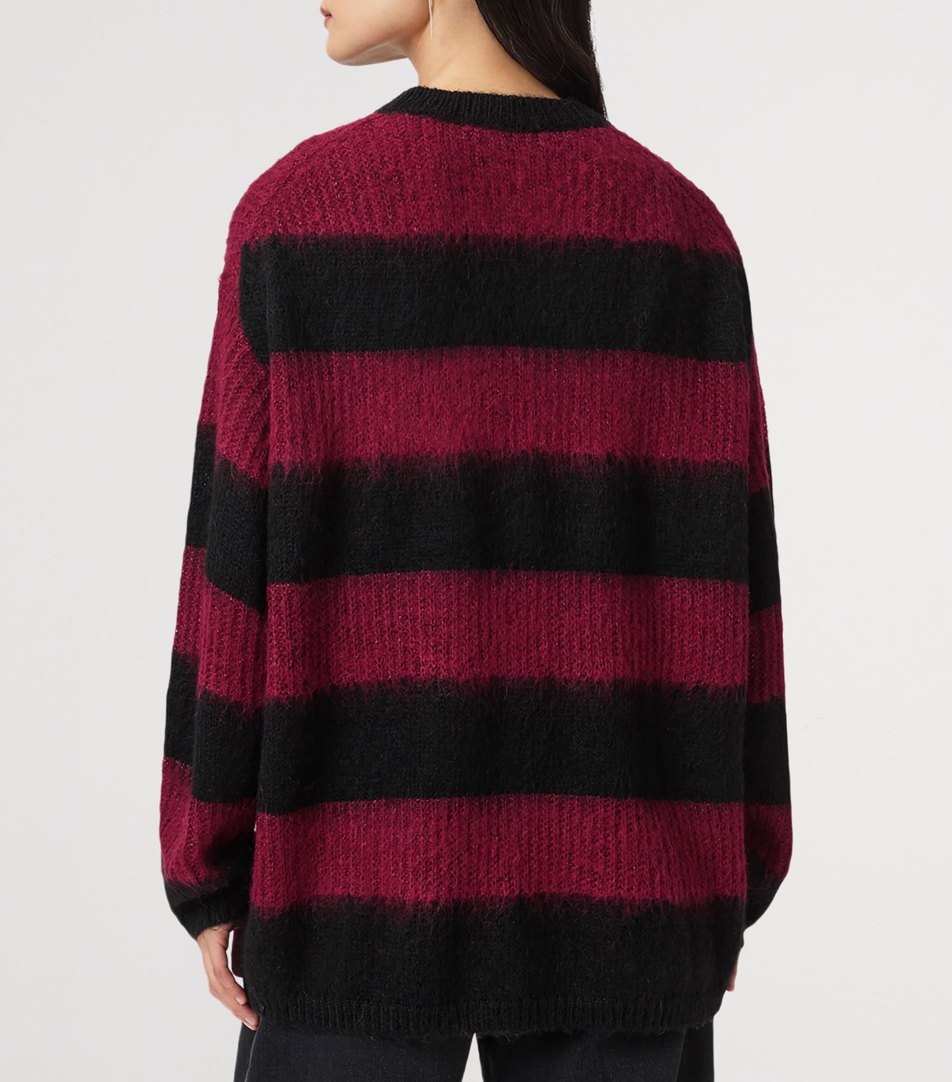 AllSaints Black Onyx Stripe Sweater
