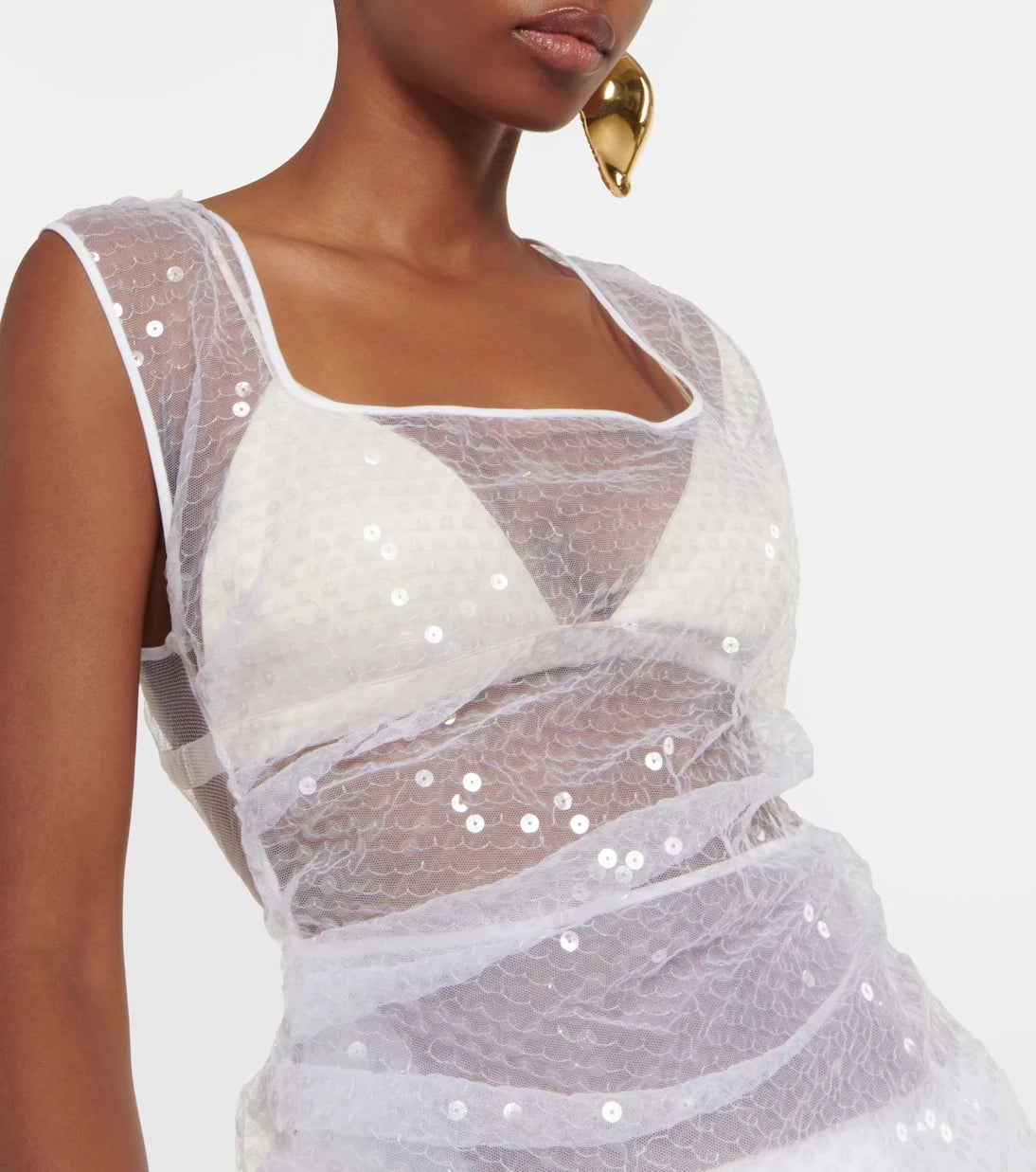 Jacquemus - Le Débardeur Perle sequined top