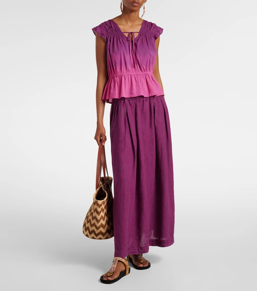 Velvet - Linda linen maxi skirt