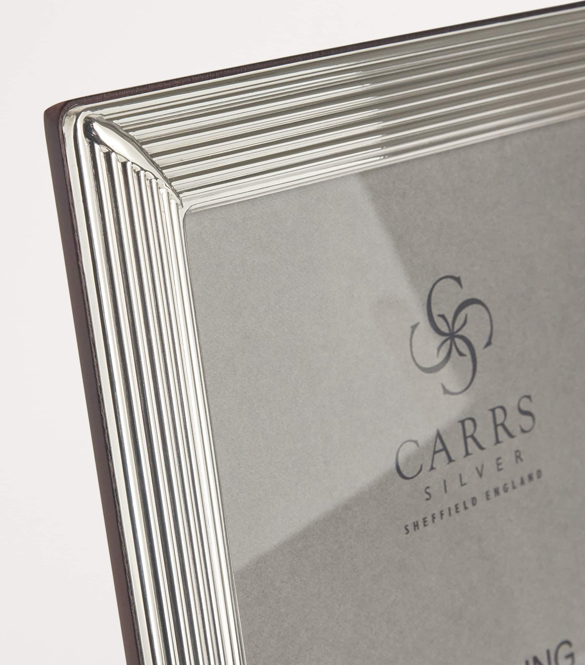 Sterling Silver Fluted Photo Frame with Wood Back (8" x 6")