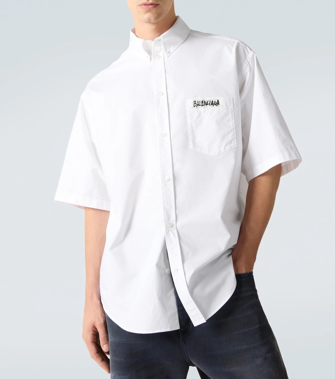 Balenciaga - Masking Tape cotton poplin shirt