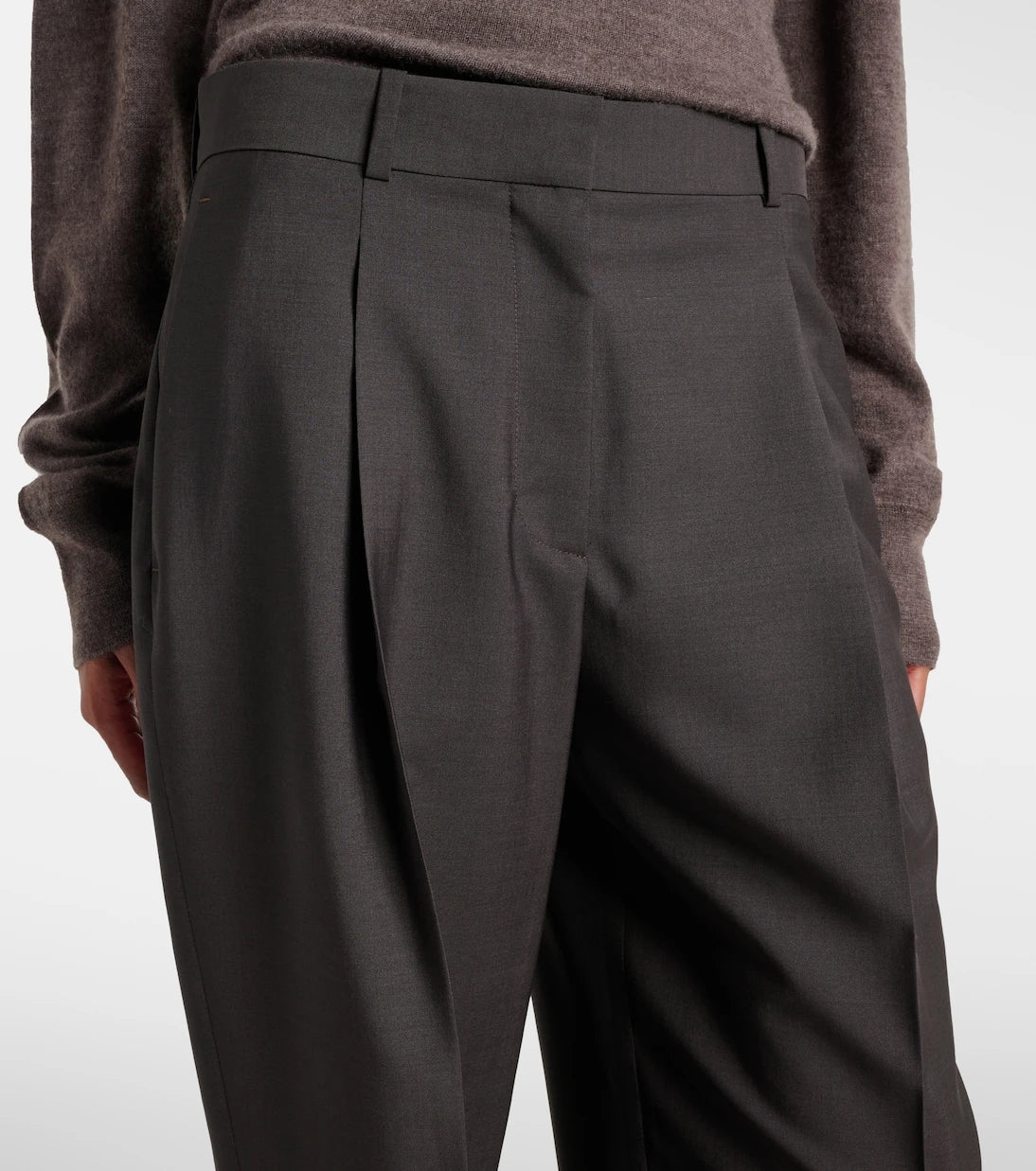 The Row - Mikkela high-rise wool and mohair pants