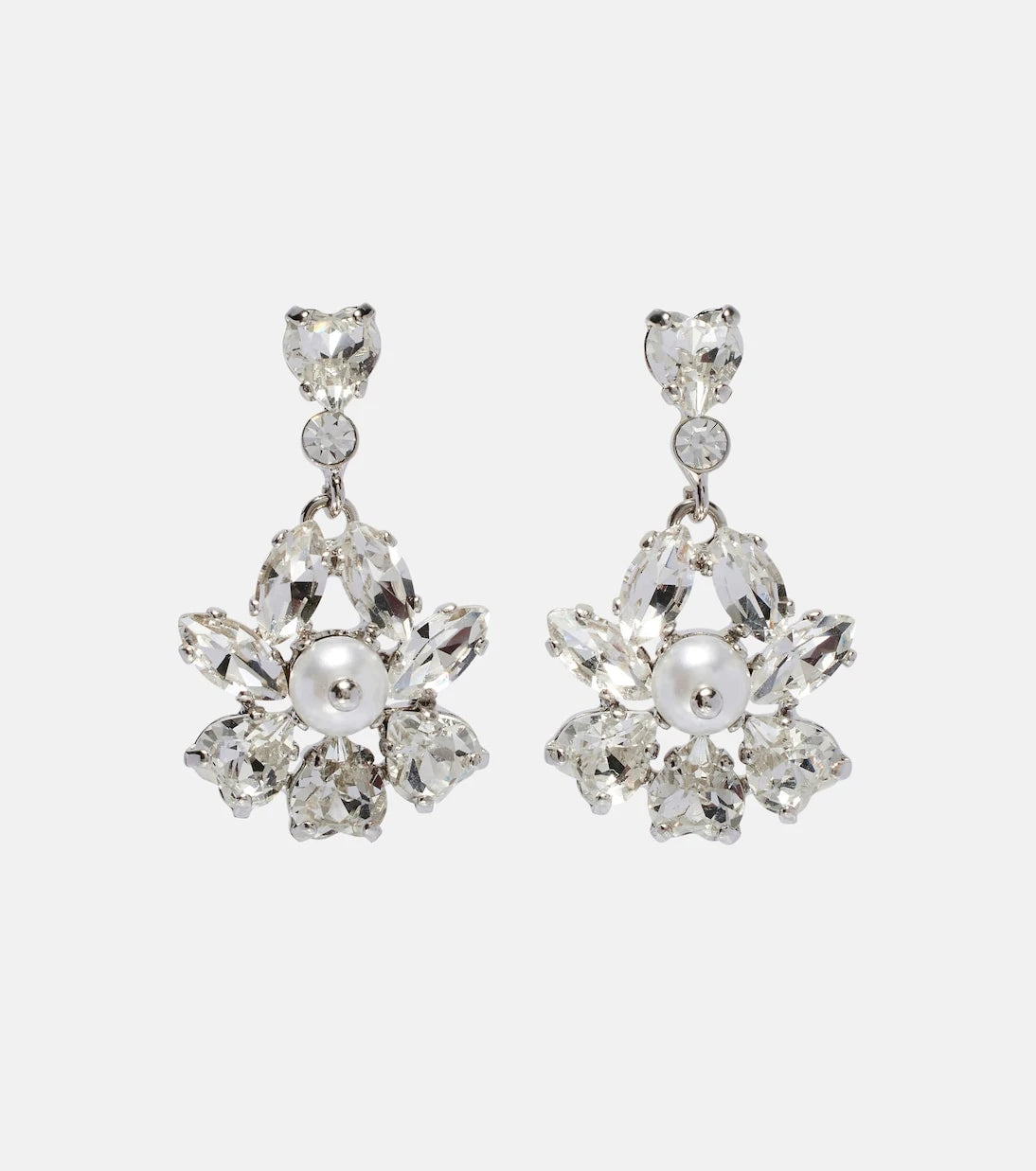 Simone Rocha - Embellished faux pearl drop earrings