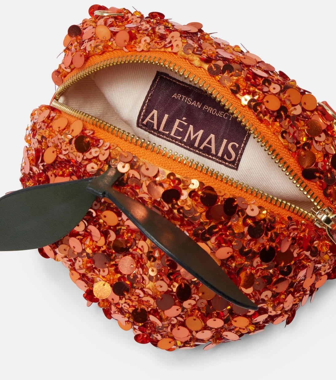 Alémais - حقيبة كروس صغيرة برتقالية بترتر