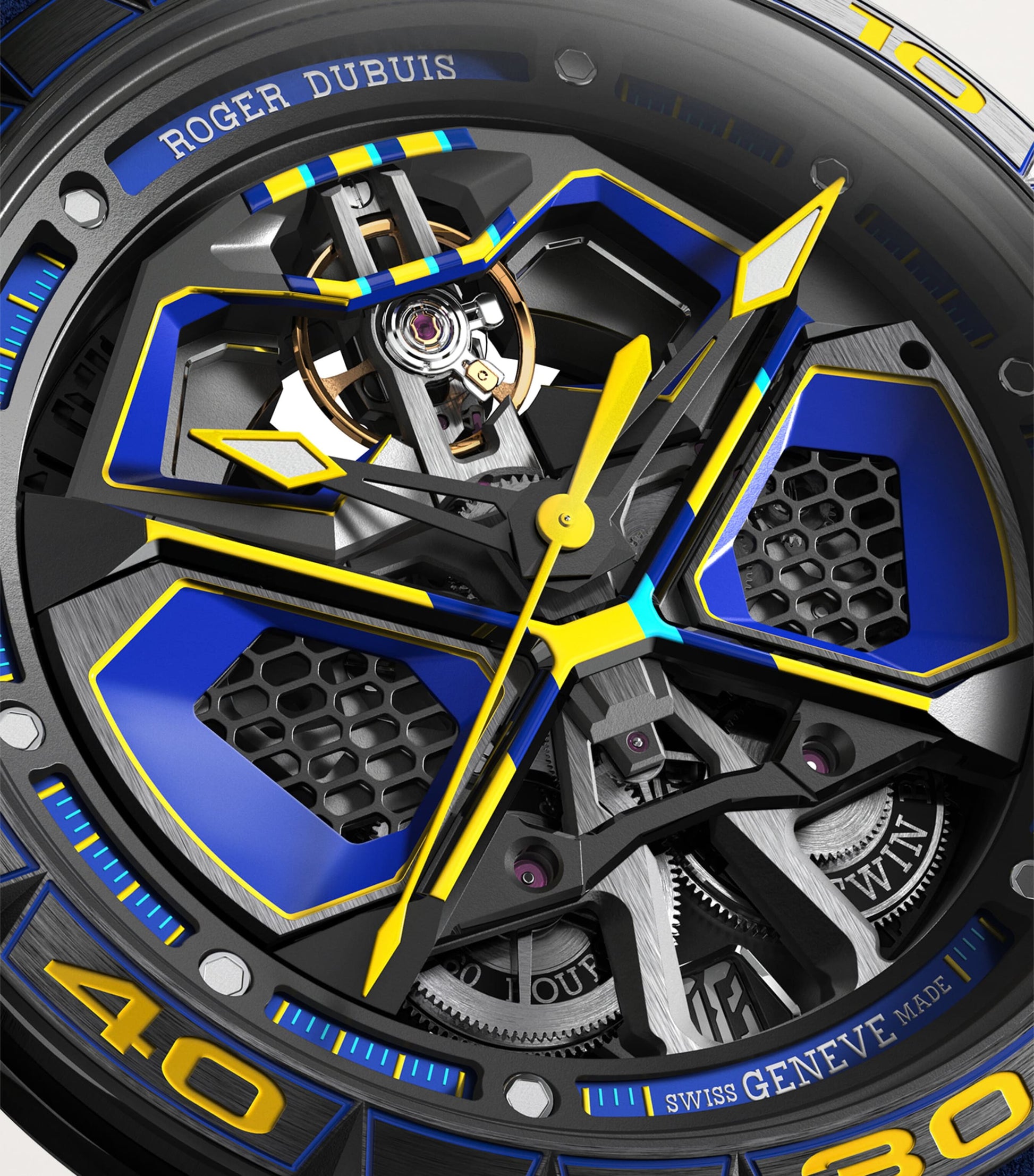 x Lamborghini Titanium Excalibur Spider Monobalancier Huracán Watch 45mm