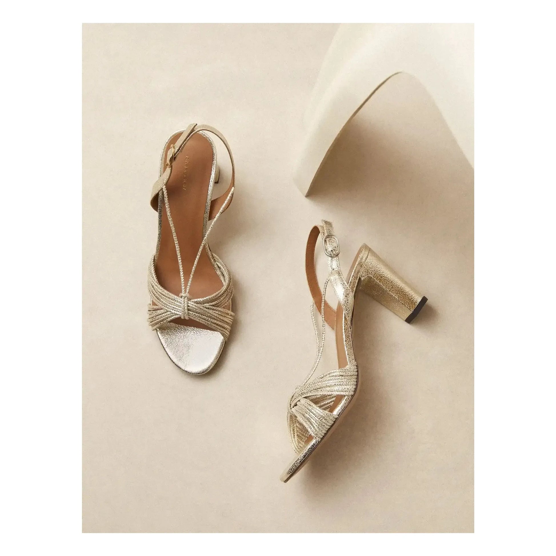 Rivecour - Sandals n°778 Craquelé Leather | Silver
