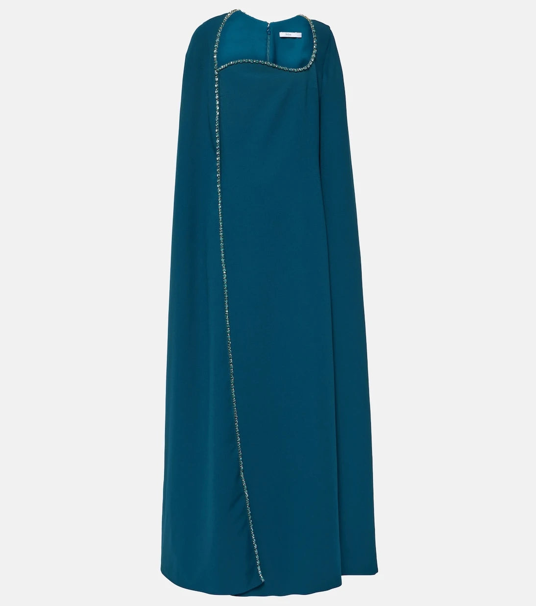 Safiyaa - Mattia embellished caped crêpe gown